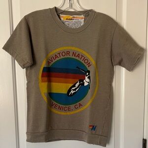 Aviator Nation Gray Graphic Sweatshirt